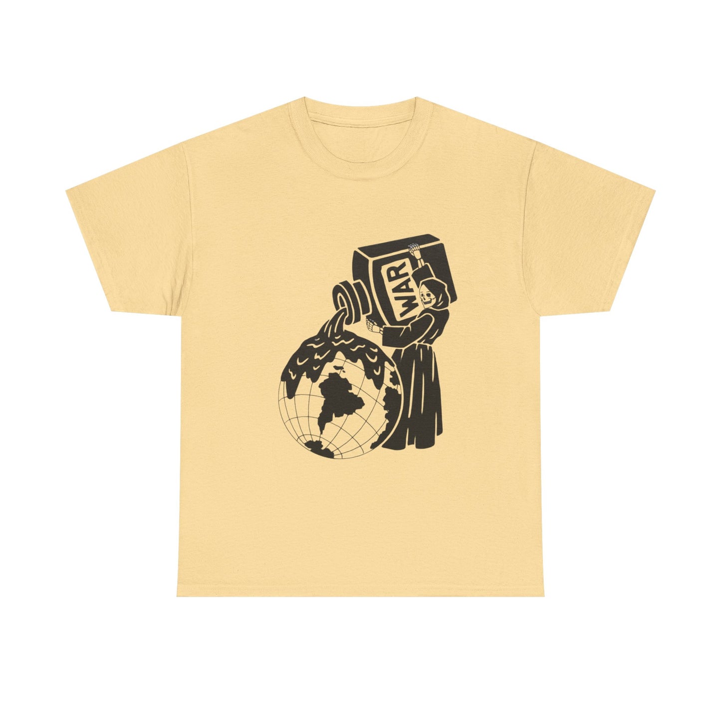 Pour War On The Earth Graphic T Shirt NEW Unisex Heavy Cotton Tee