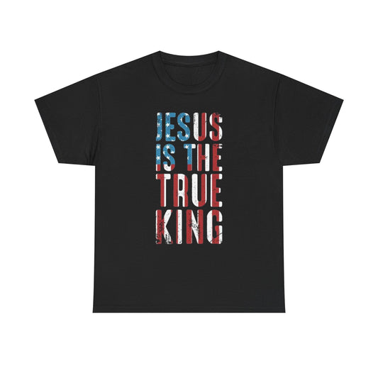 Jesus is king T-shirt thank god religion graphic American flag holy church shirt