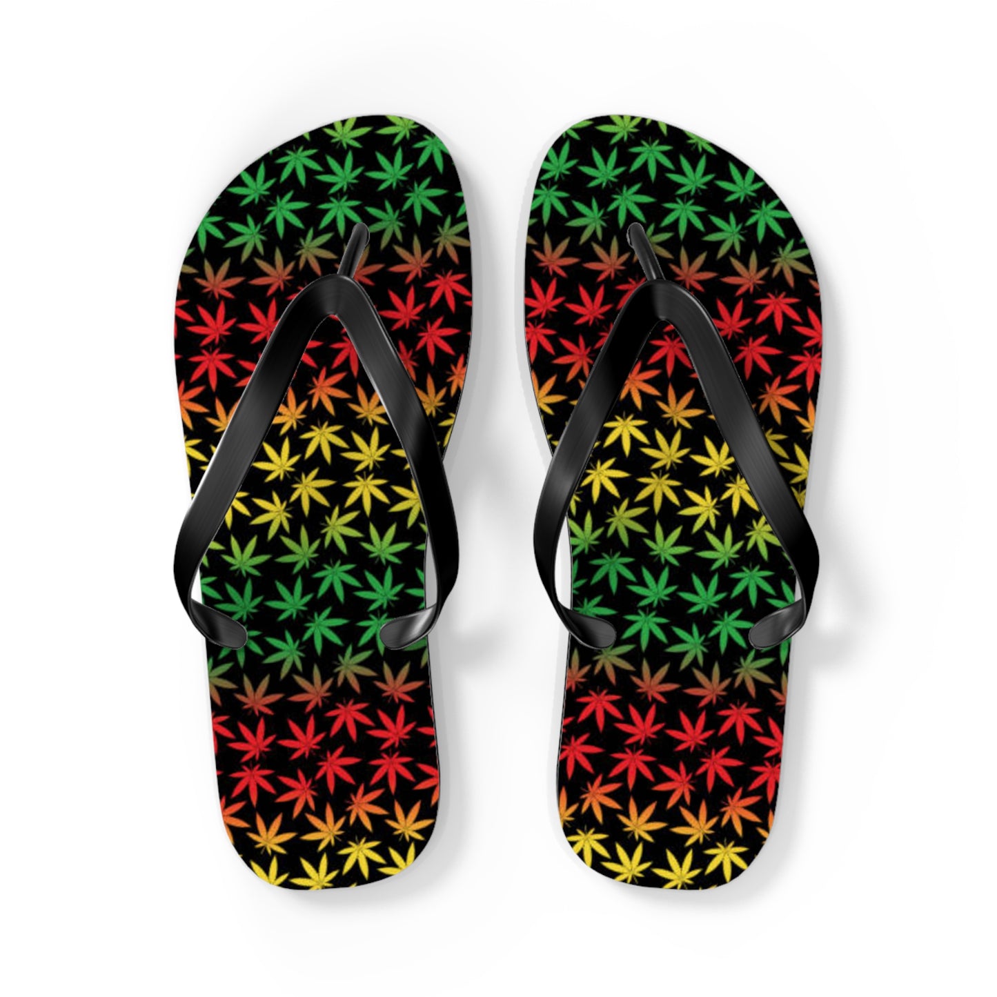 WAVES And SUN Co Sandals Jamaica Weed Flip Flops -Slides Summer Beach BRAND NEW
