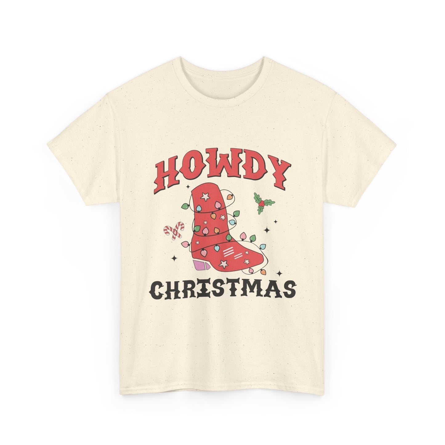 Howdy Christmas Graphic T Shirt NEW Unisex Heavy Cotton Tee