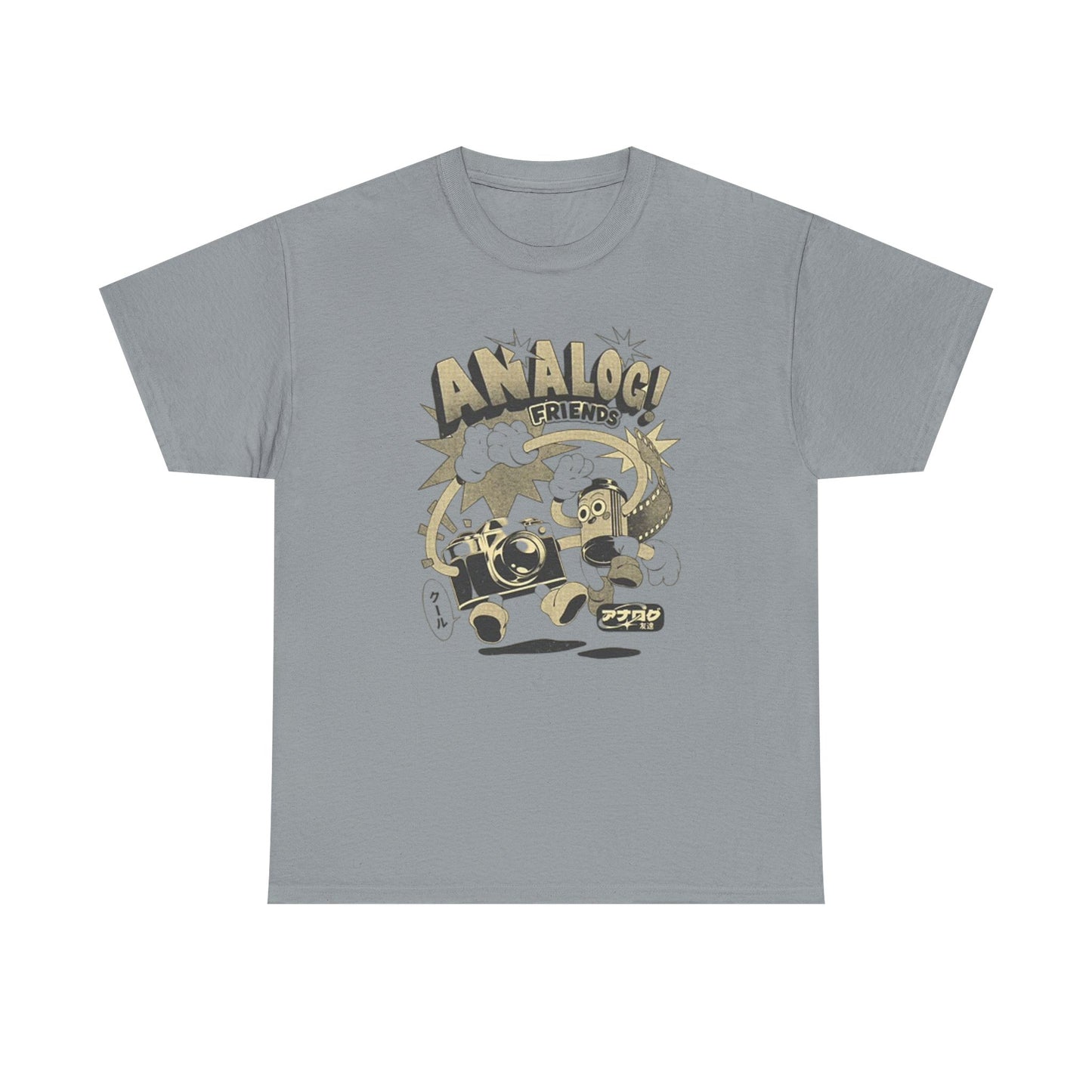 Analog Friends T Shirt Retro Photo Unisex Heavy Cotton Tee