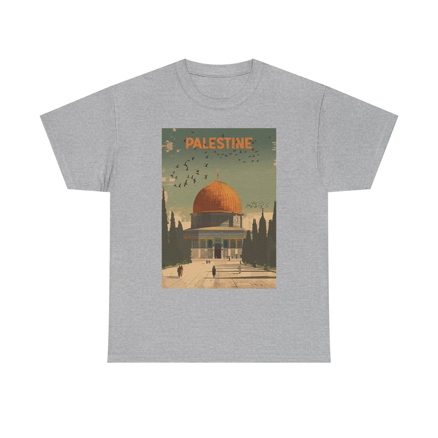 Palestine Graphic T Shirt Retro Art Poster Vintage Unisex Heavy Cotton Tee