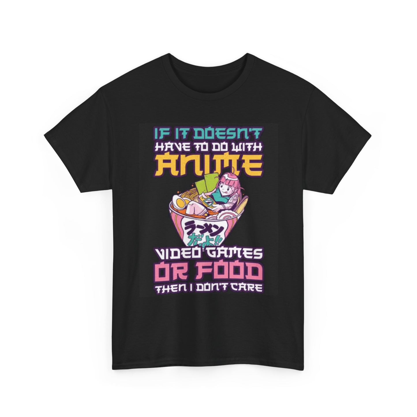 Video Games Anime Funny Graphic T Shirt Retro Unisex Heavy Cotton Tee