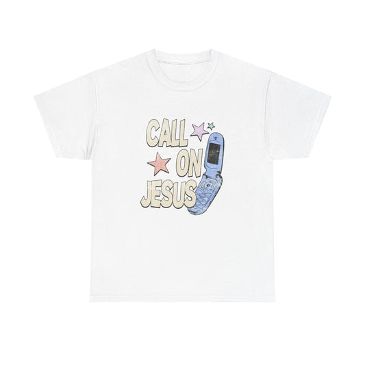 Call On Jesus Graphic T Shirt Unisex Heavy Cotton Tee