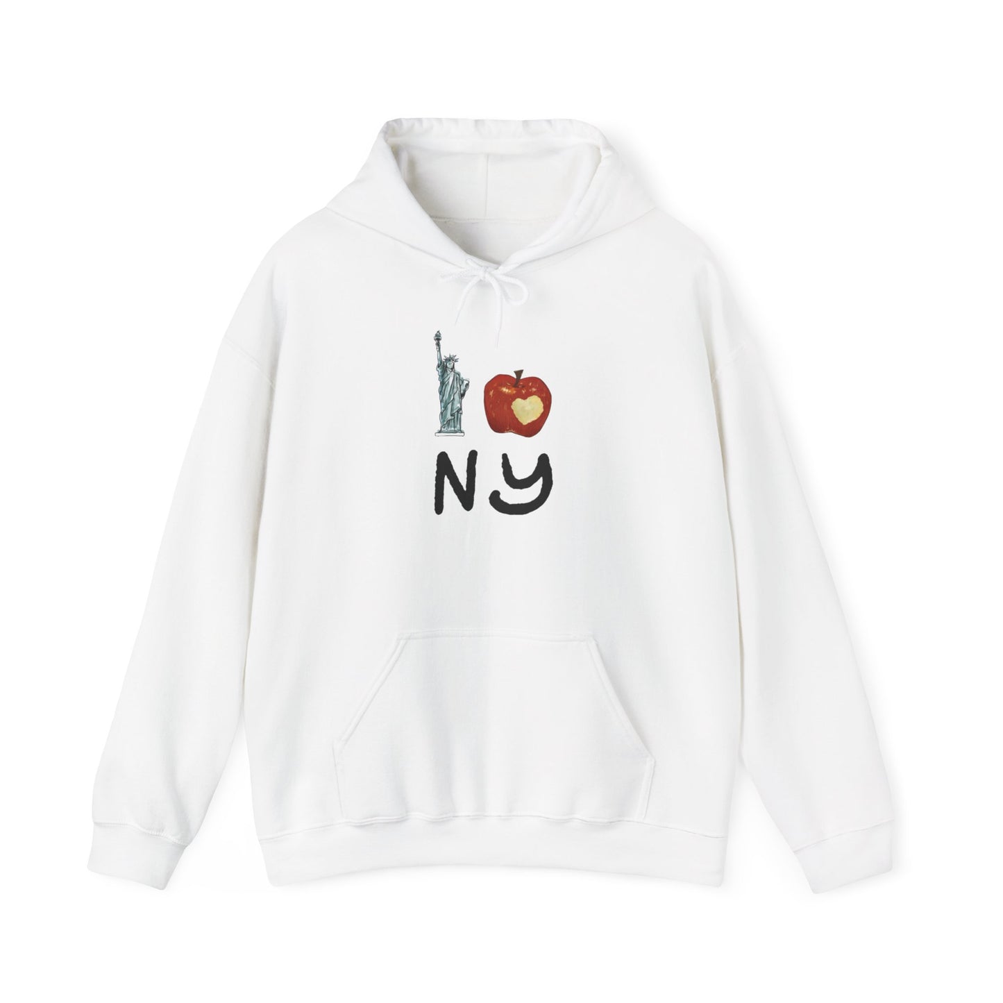 I Love New York Big Apple Graphic Hoodie Unisex Heavy Blend™ Hooded Sweatshirt