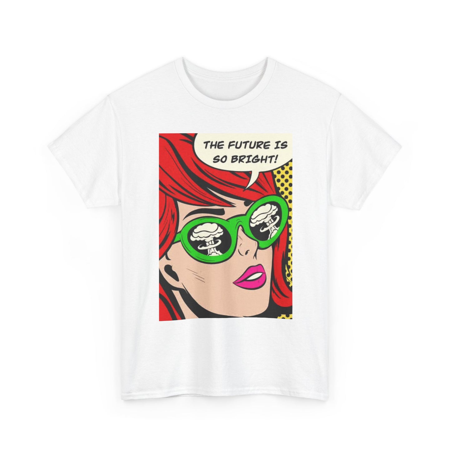 The Future Looks Bright Nuclear T Shirt Funny Vintage Retro Unisex Heavy Cotton