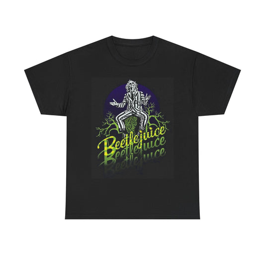 BeetleJuice Tshirt Vintage Movie 90s classic graphic neon Unisex Heavy Cotton