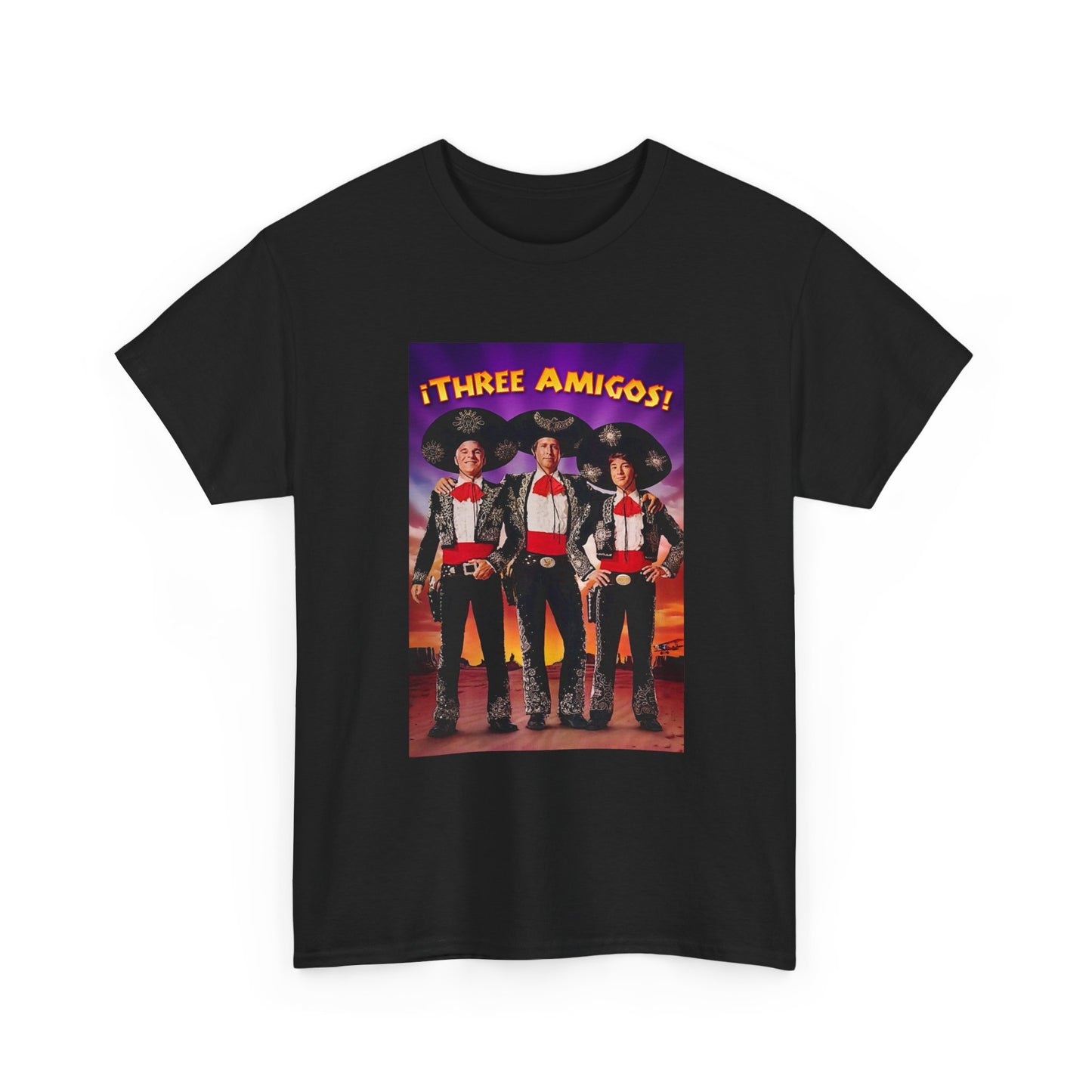 Three Amigos Tshirt Steve Martin Graphic Vintage Comedy Unisex Heavy Cotton Tee