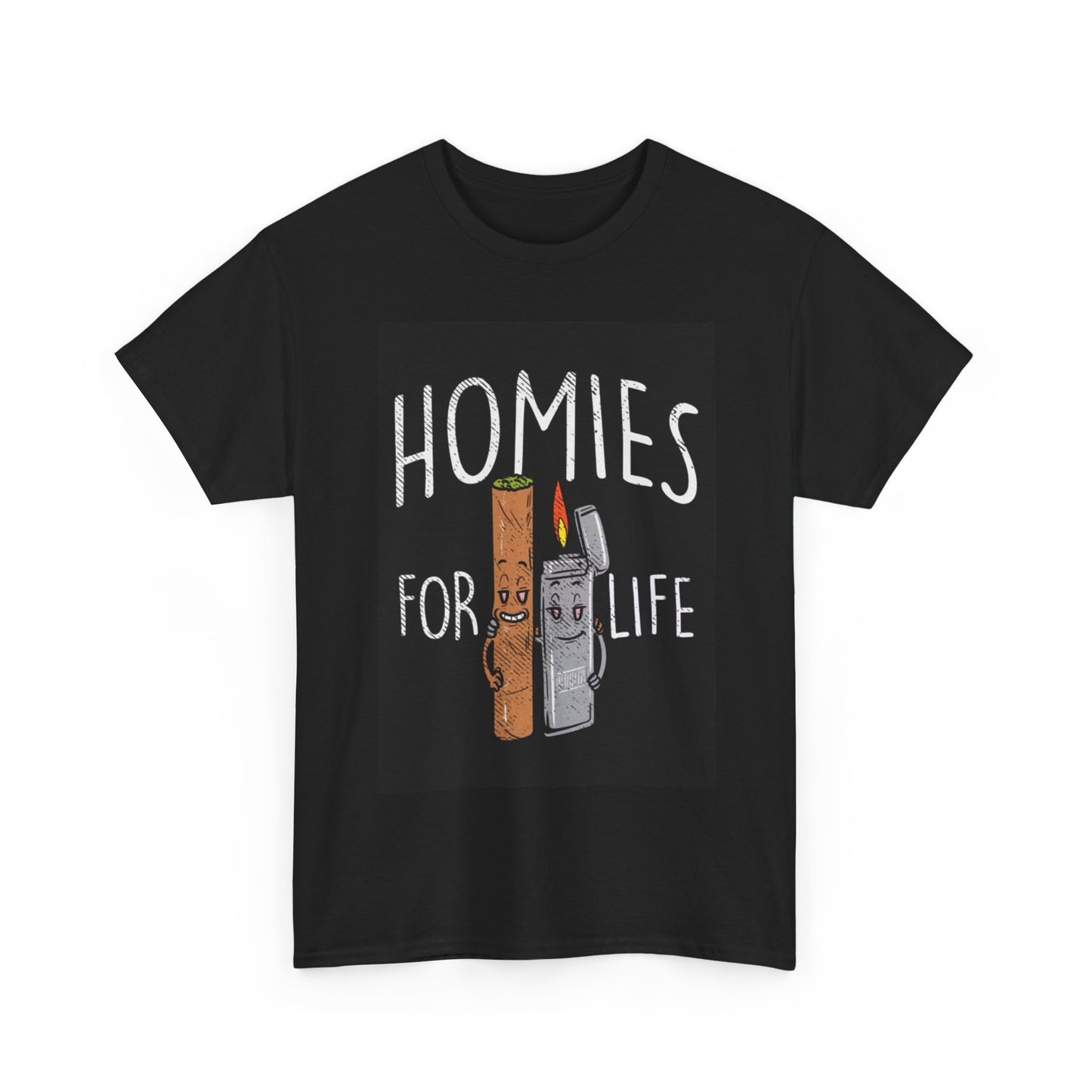 Homes For Life Tshirt Blunt and Lighter Weed PB and J Unisex Heavy Cotton Tee