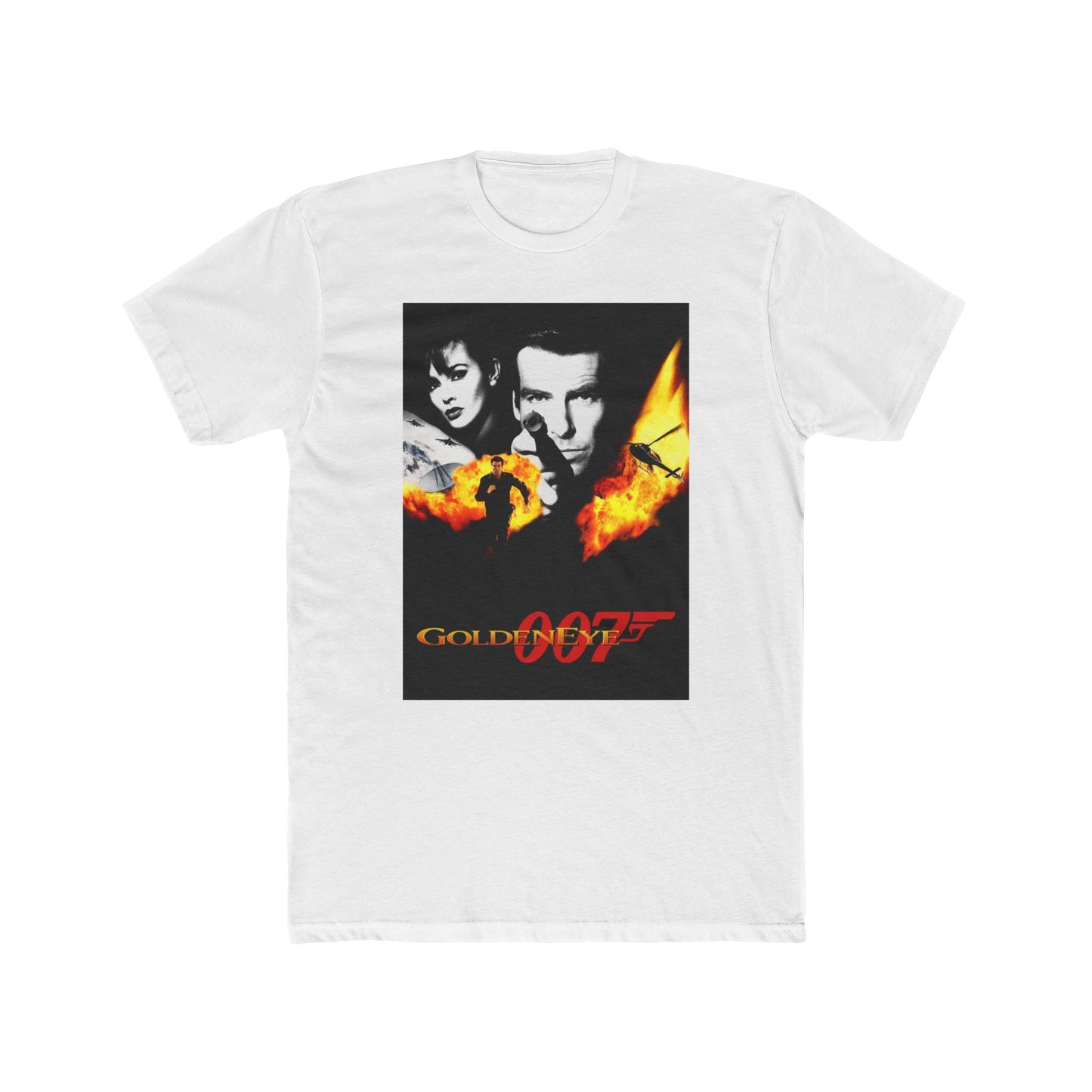 Golden eye bond 90s gamer retro gaming sailor jerrry vintage Men's Cotton Crew