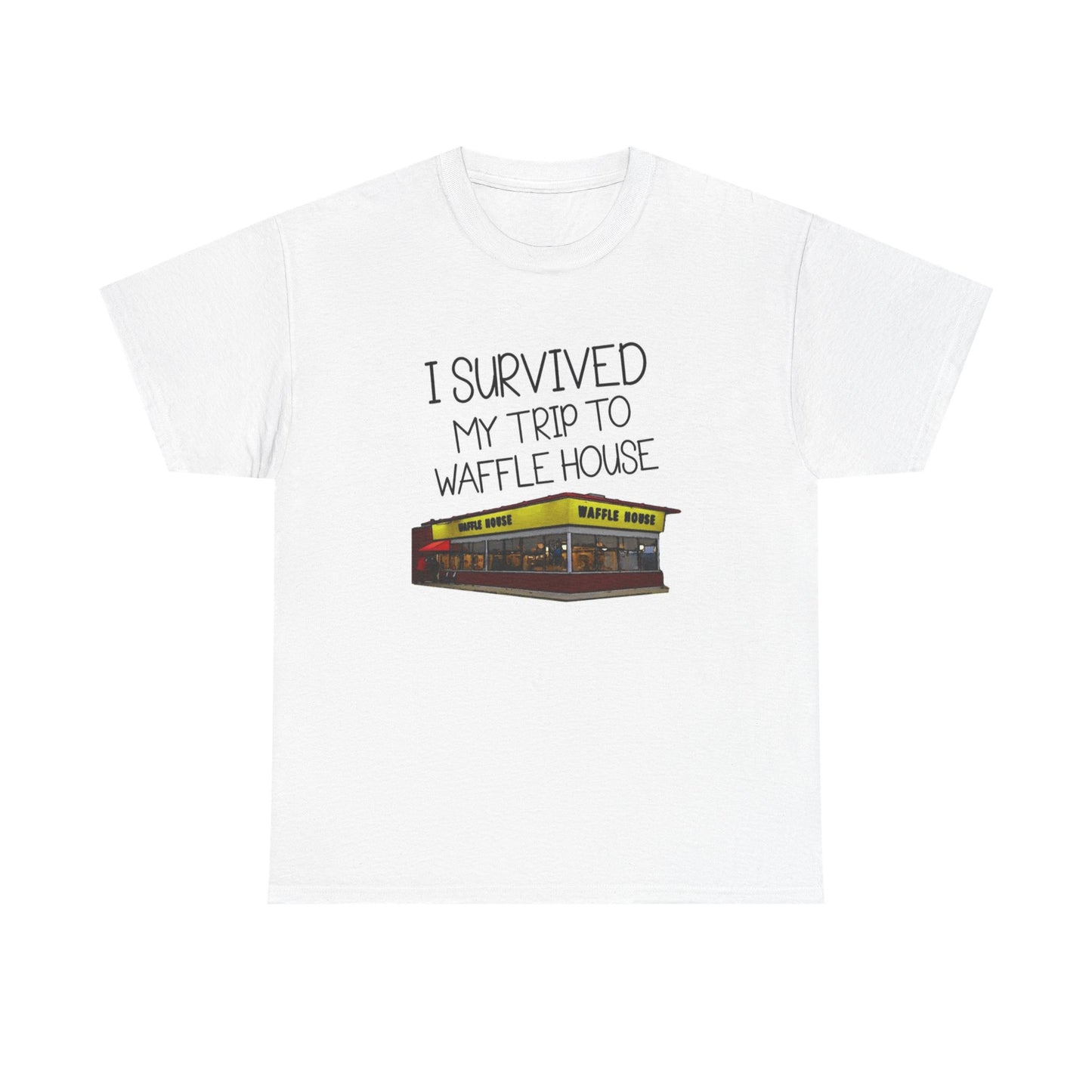 Funny Waffle House Graphic T Shirt Adult NEW Unisex Heavy Cotton Tee