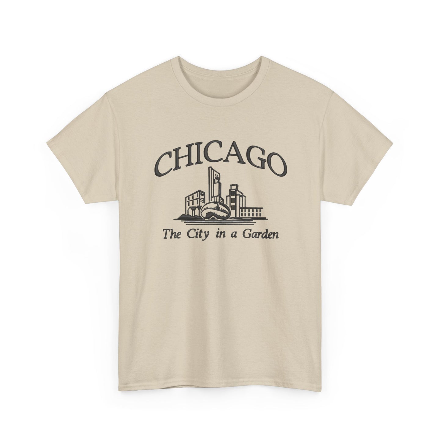 Chicago The City In A Garden Graphic T Shirt NEW Unisex Heavy Cotton Tee