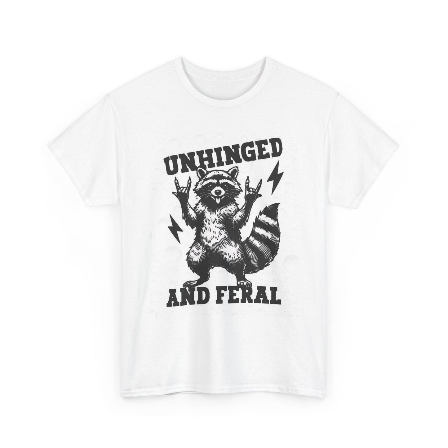 Unhinged And Feral Graphic T Shirt Vintage Funny Retro Unisex Heavy Cotton Tee