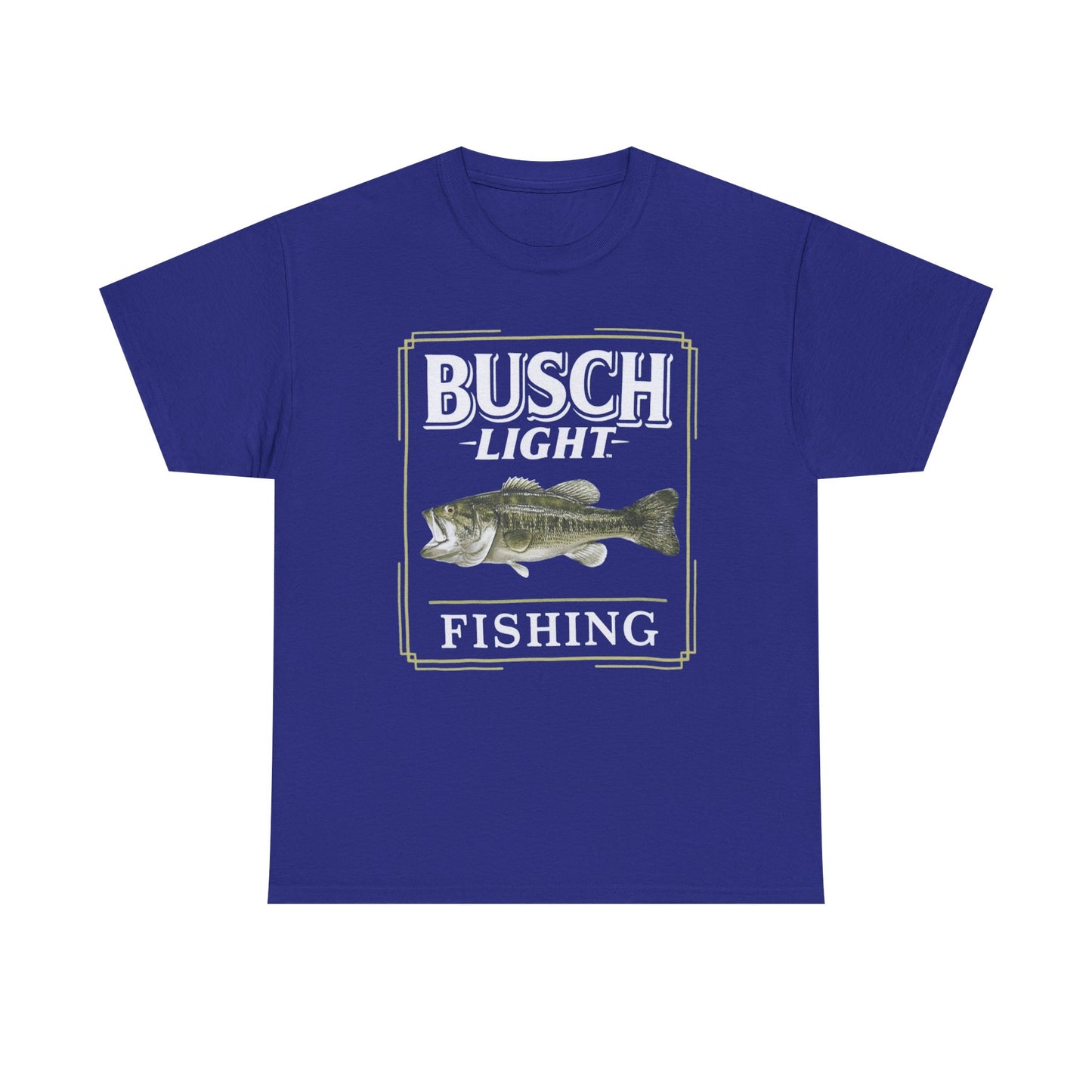 Busch Light Fishing Beer Graphic T Shirt Unisex Heavy Cotton Tee