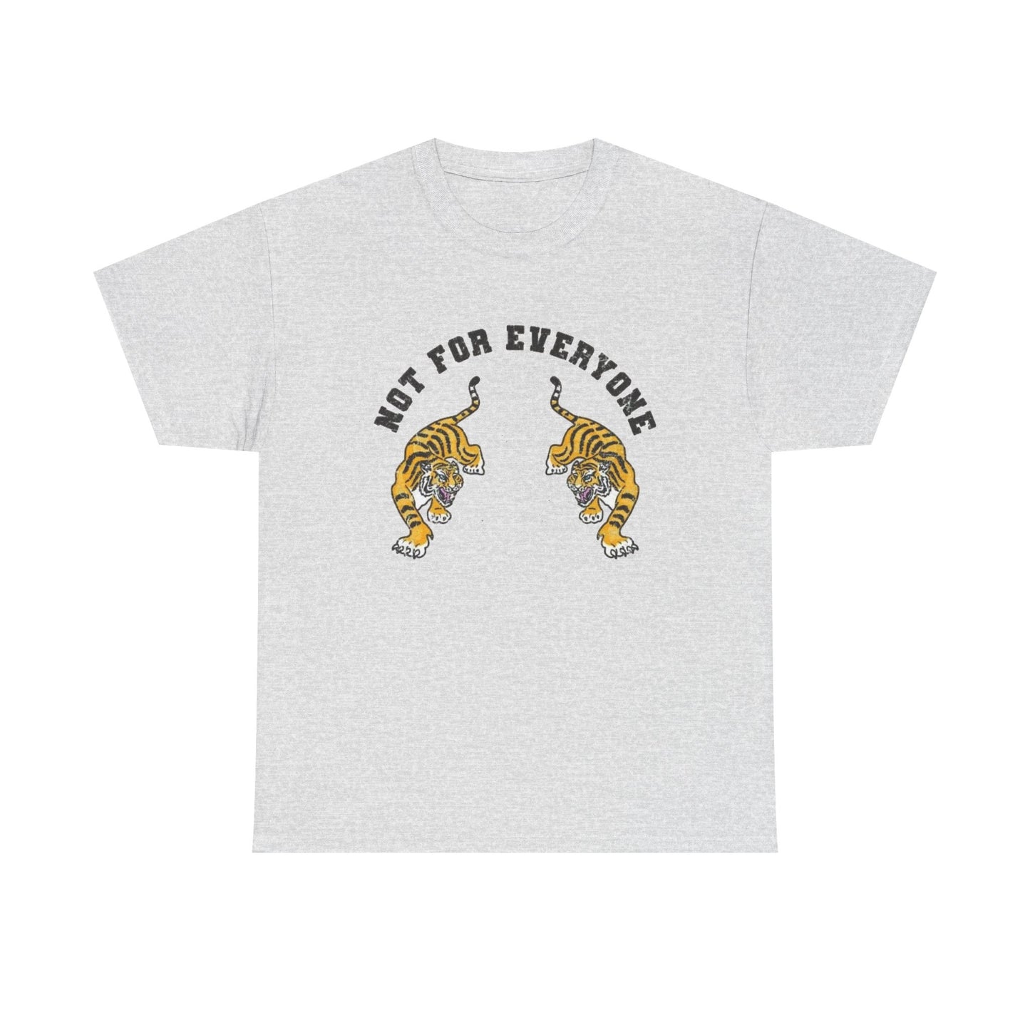 Not For Everyone Tiger Retro Art Graphic T Shirt Regular Men's Heavy Cotton Tee