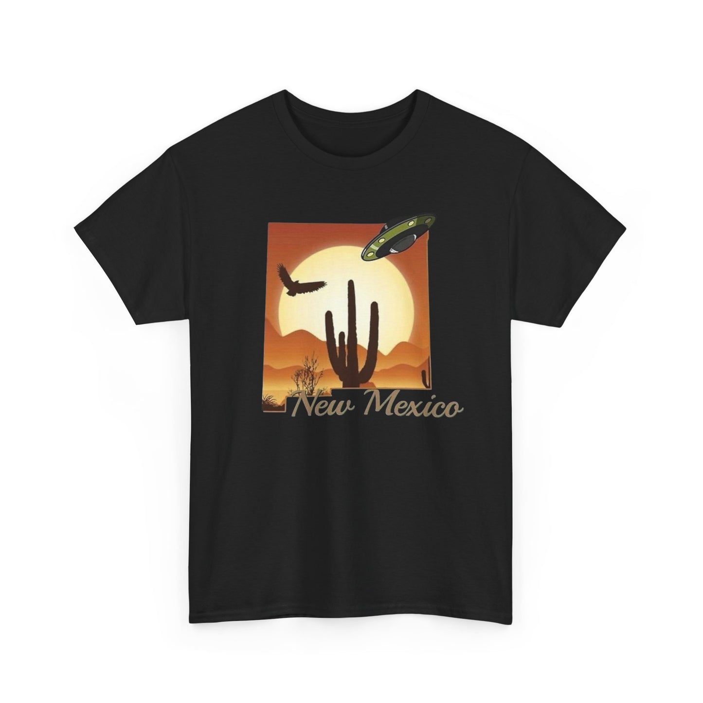 New Mexico State UFO Sightings Graphic T Shirt NEW GIFT Unisex Heavy Cotton Tee