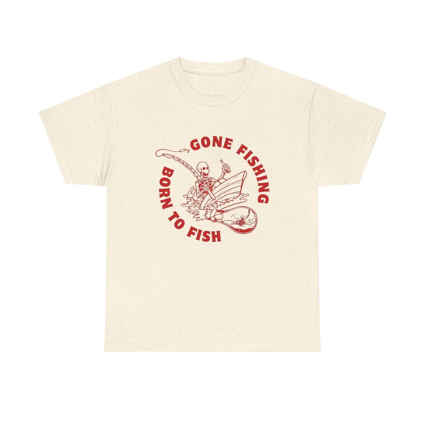 Born To Fish Gone Fishing Graphic T Shirt Unisex Cotton Tee Gift NEW
