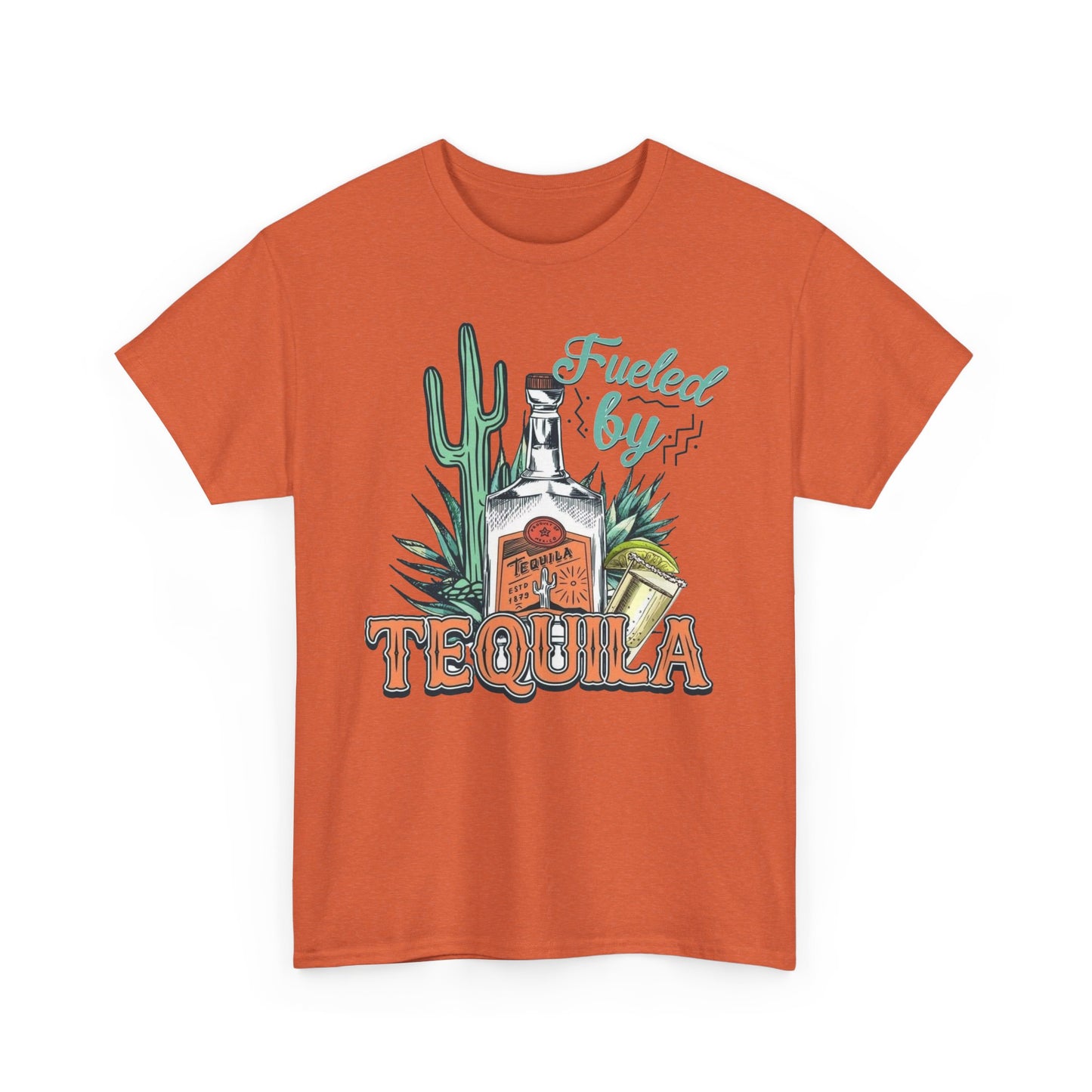 Fueled By Tequila Graphic T Shirt NEW Unisex Heavy Cotton Tee