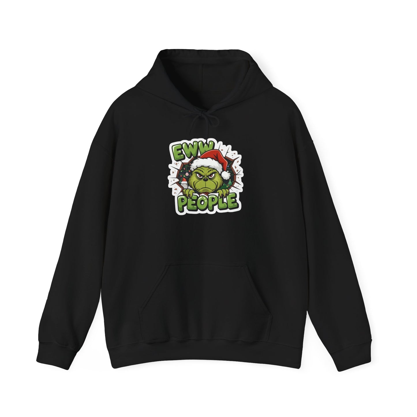 Eww People Grinch Christmas Graphic Hoodie Unisex Heavy Blend™ Hooded Sweatshirt