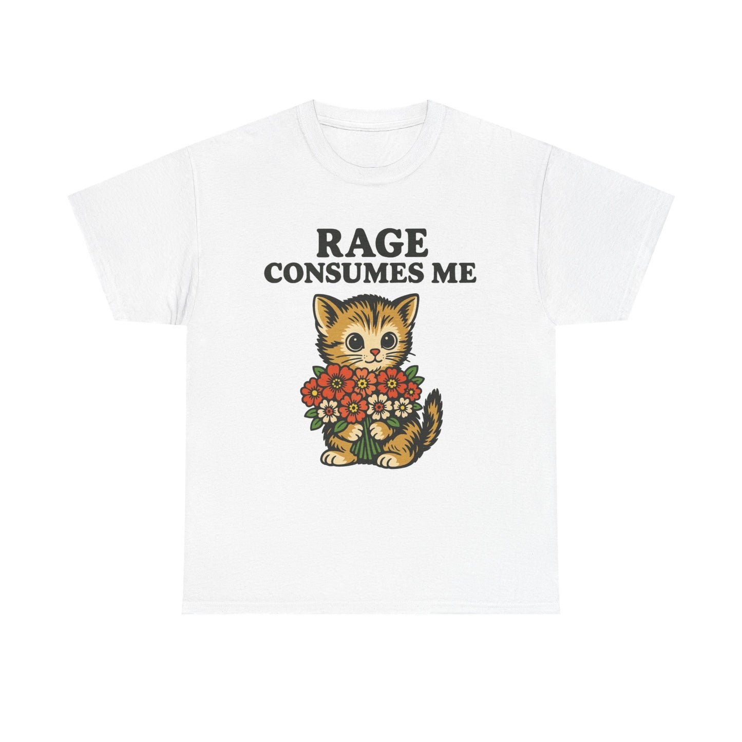 Rage Consumes Me Funny Cat Graphic T Shirt Unisex BRAND NEW Cotton Tee