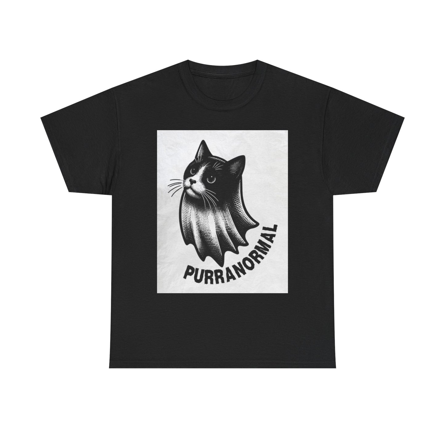 Paranormal T Shirt Funny Cat Graphic Kittens Humor Unisex Heavy Cotton Tee