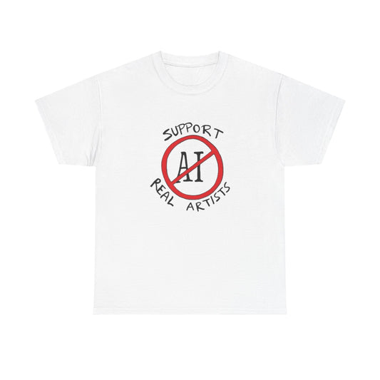 Ban Artificial Intelligence Graphic T Shirt NEW Adult Unisex Heavy Cotton Tee