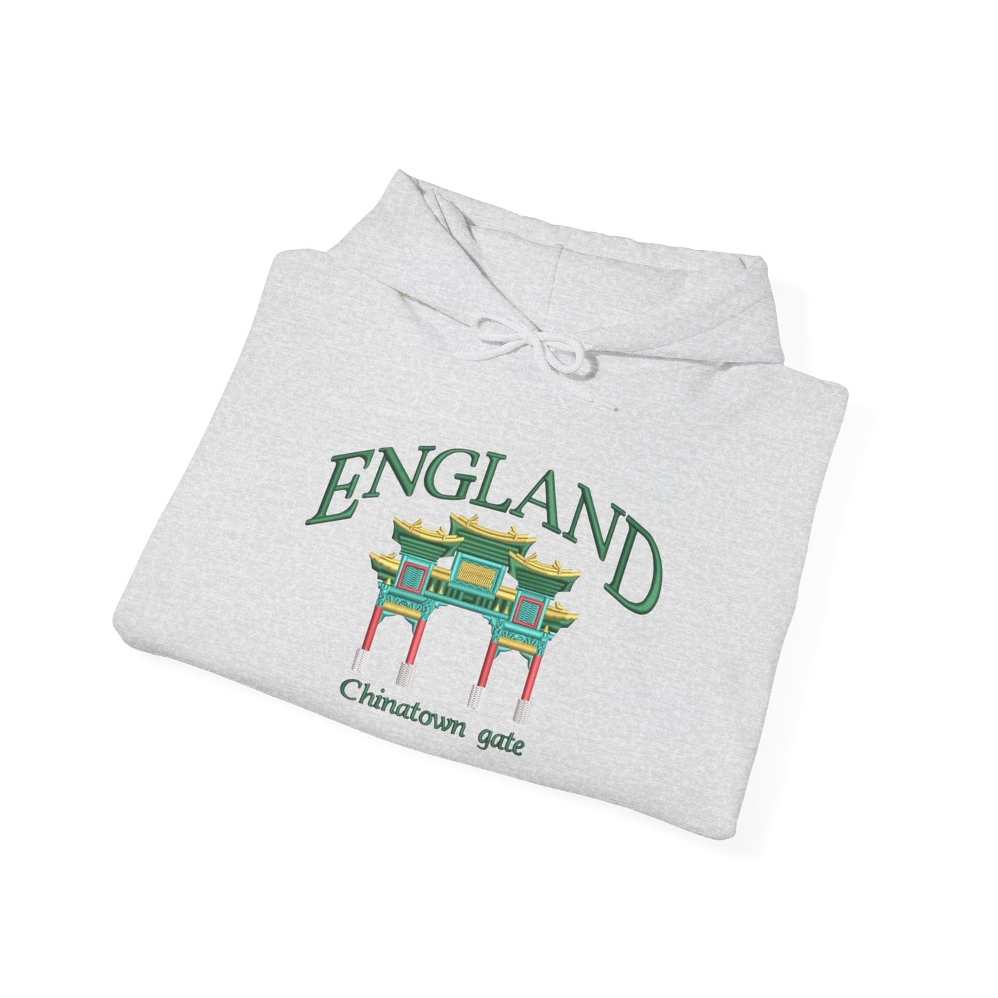 England China Town Gate Graphic Hoodie Heavy Blend Sweatshirt NEW