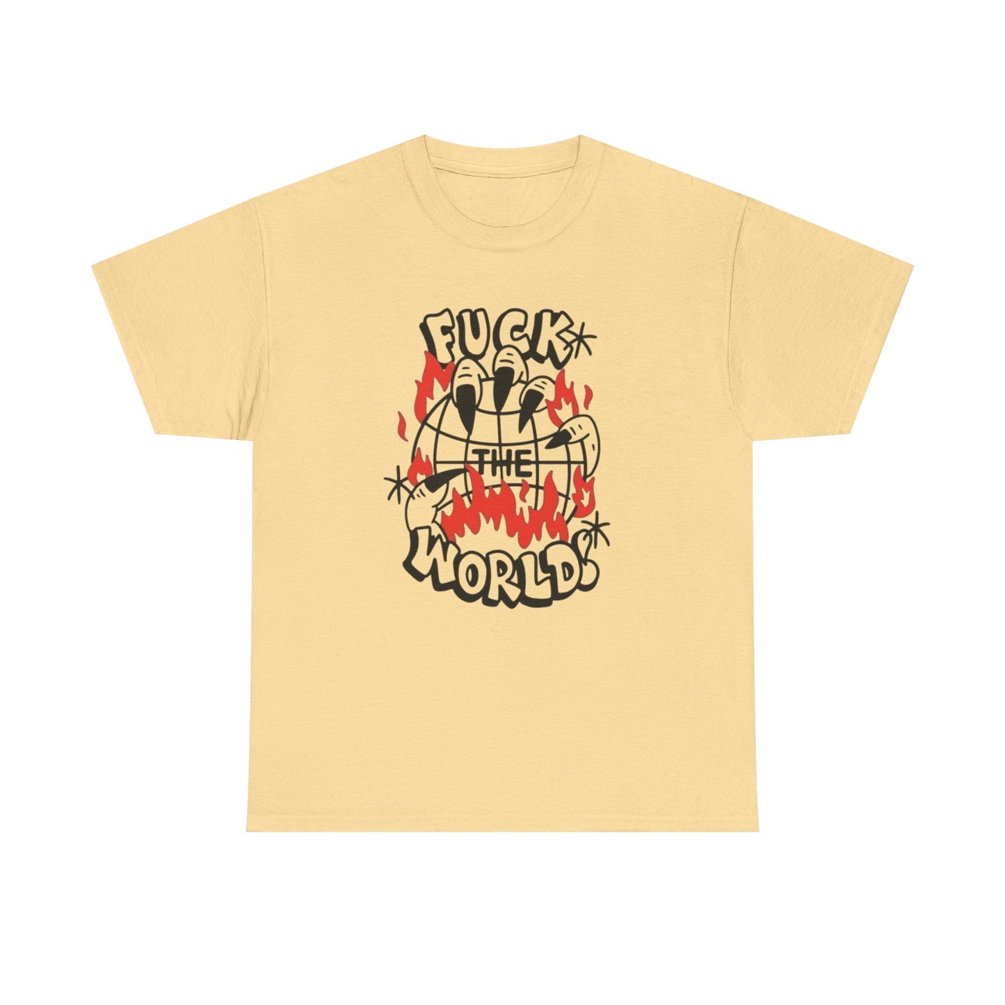 F The World Graphic T-Shirt Unisex Heavy Cotton Tee Gift NEW