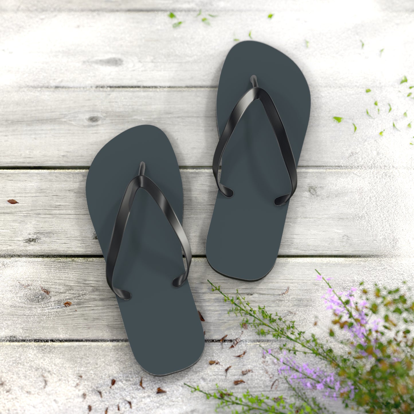 Dark Gray Summer Sandals, Beach Shoes, Vacation Flip Flops, Pool Slides