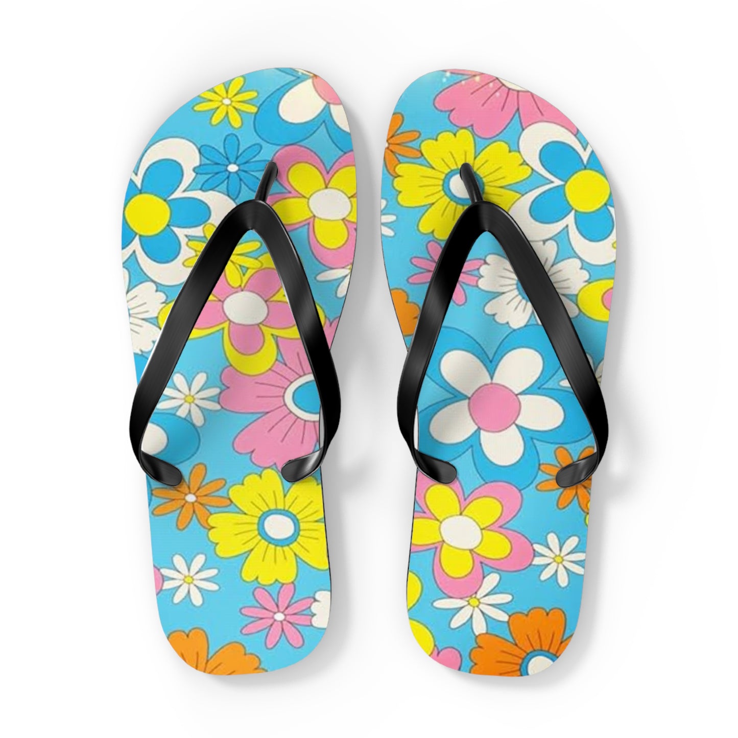 Pastel Flowers Sandals Summer Flip Flops Slides BRAND NEW