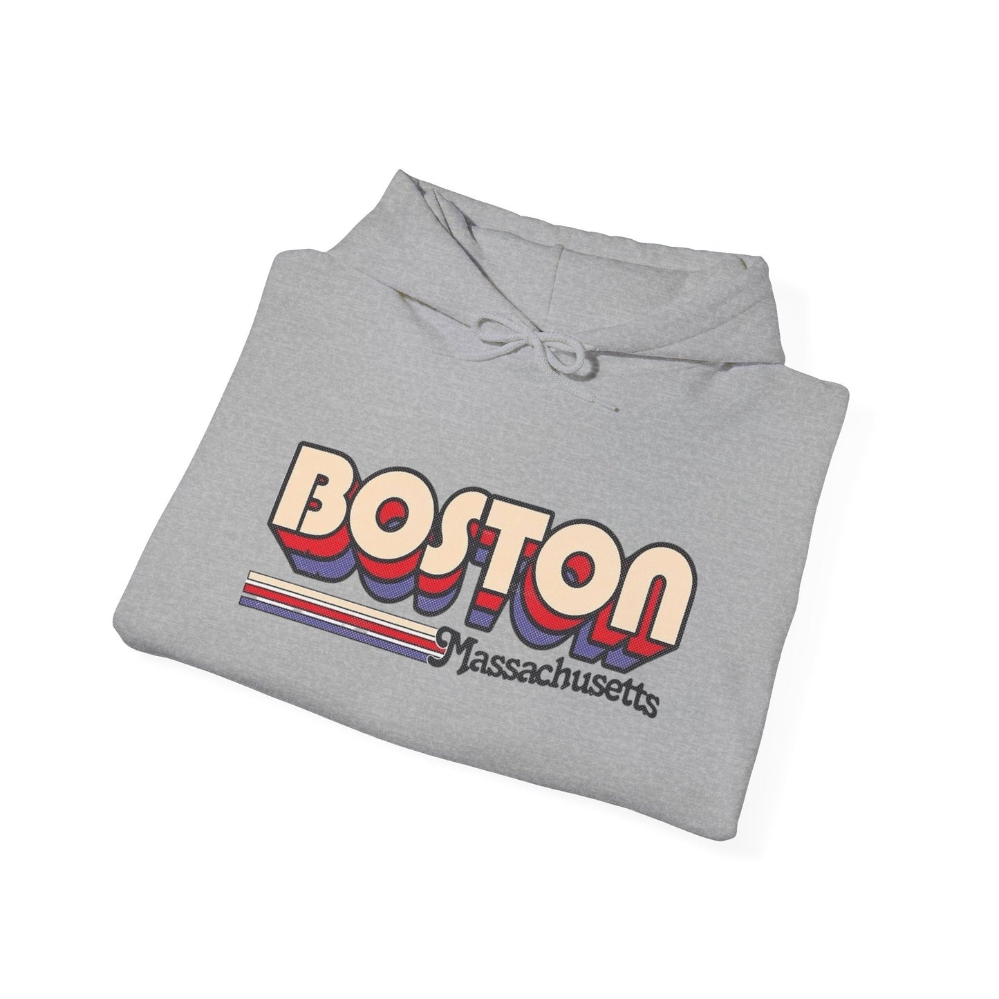 Boston Massachusetts Logo Graphic Hoodie Heavy Blend™ NEW Sweatshirt