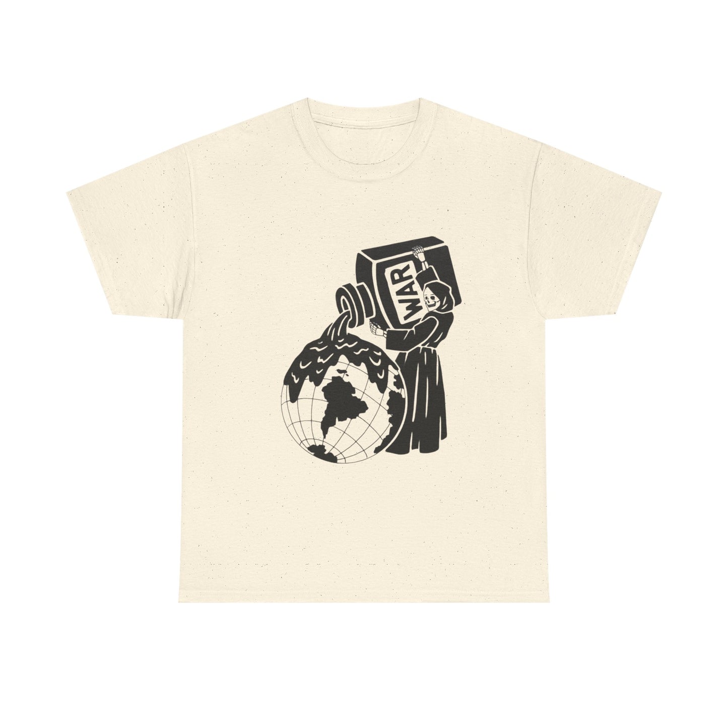 Pour War On The Earth Graphic T Shirt NEW Unisex Heavy Cotton Tee