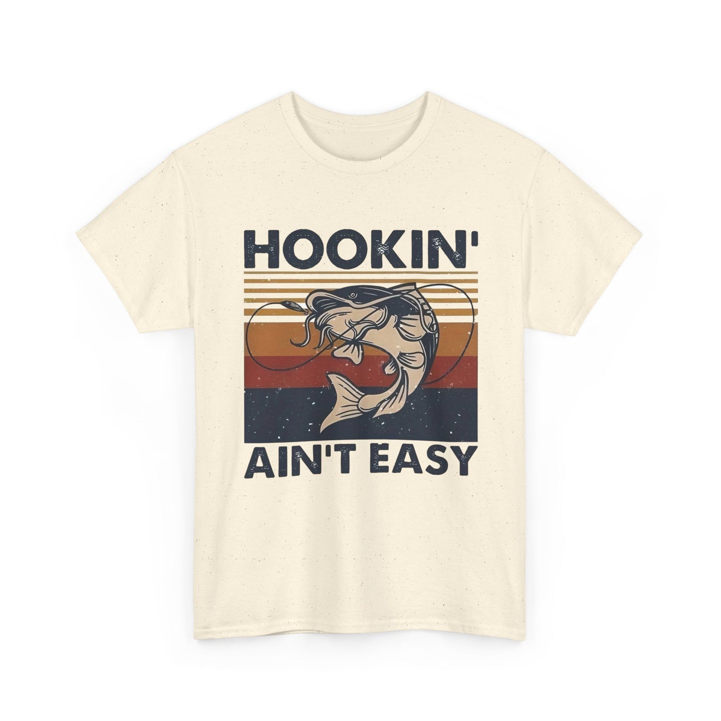 Hookin Aint Easy Fishing Graphic T Shirt NEW ADULT TEE VINTAGE