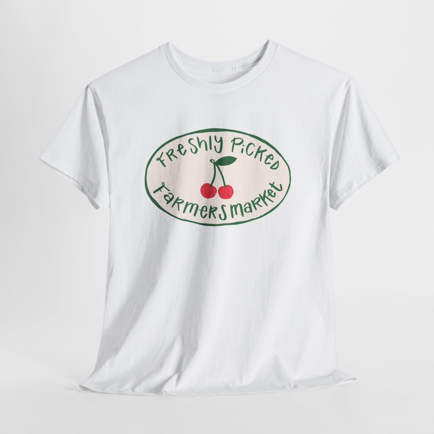 Freshly Picked Farmers Market Graphic T Shirt Retro Men's Heavy Cotton Tee