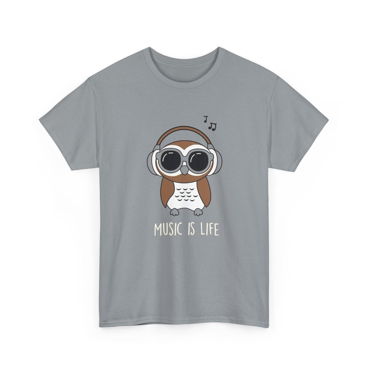 Music Is Life Graphic T Shirt Unisex Heavy Cotton Tee