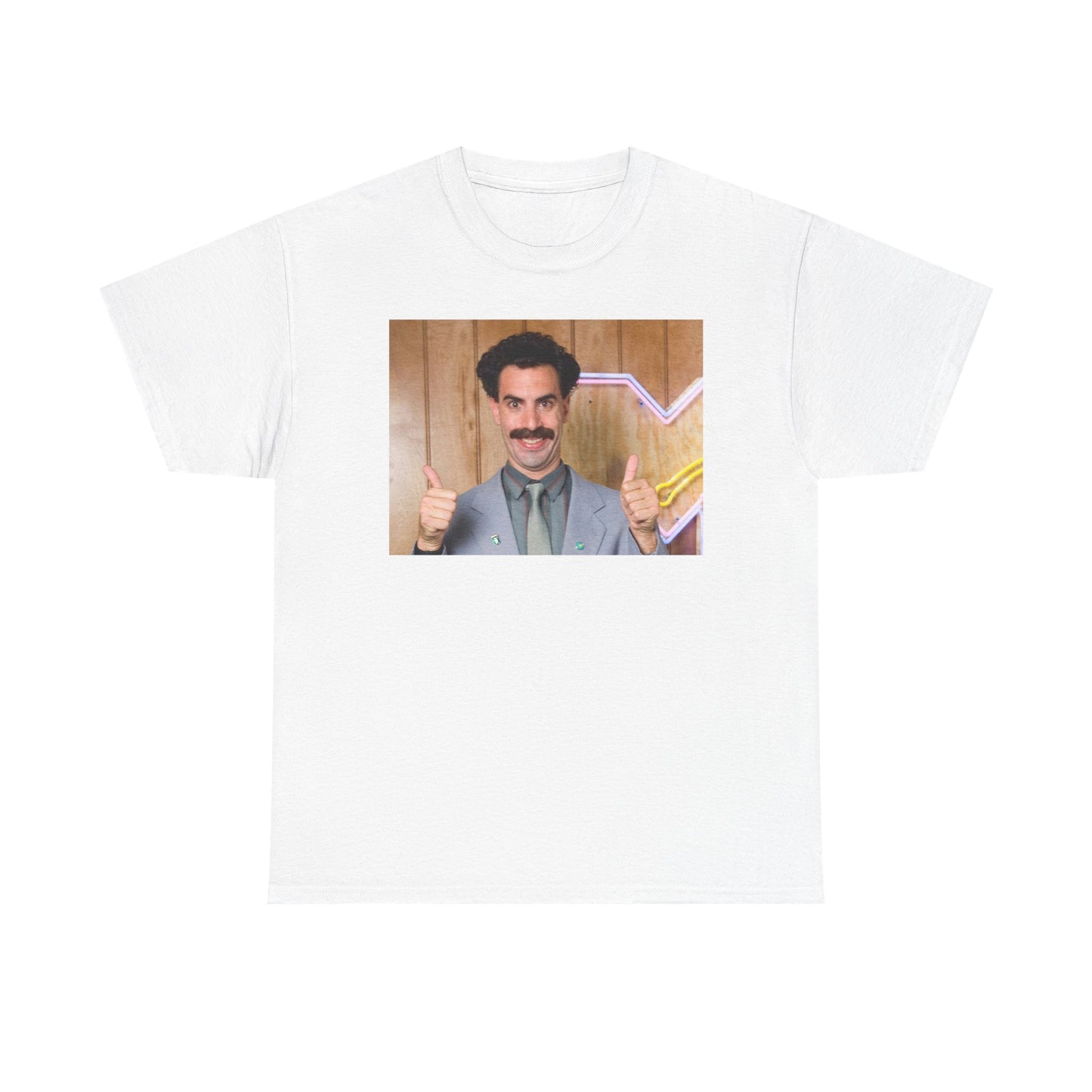 Borat Thumbs up Tshirt Coming to America Funny Movie retro Unisex Heavy Cotton
