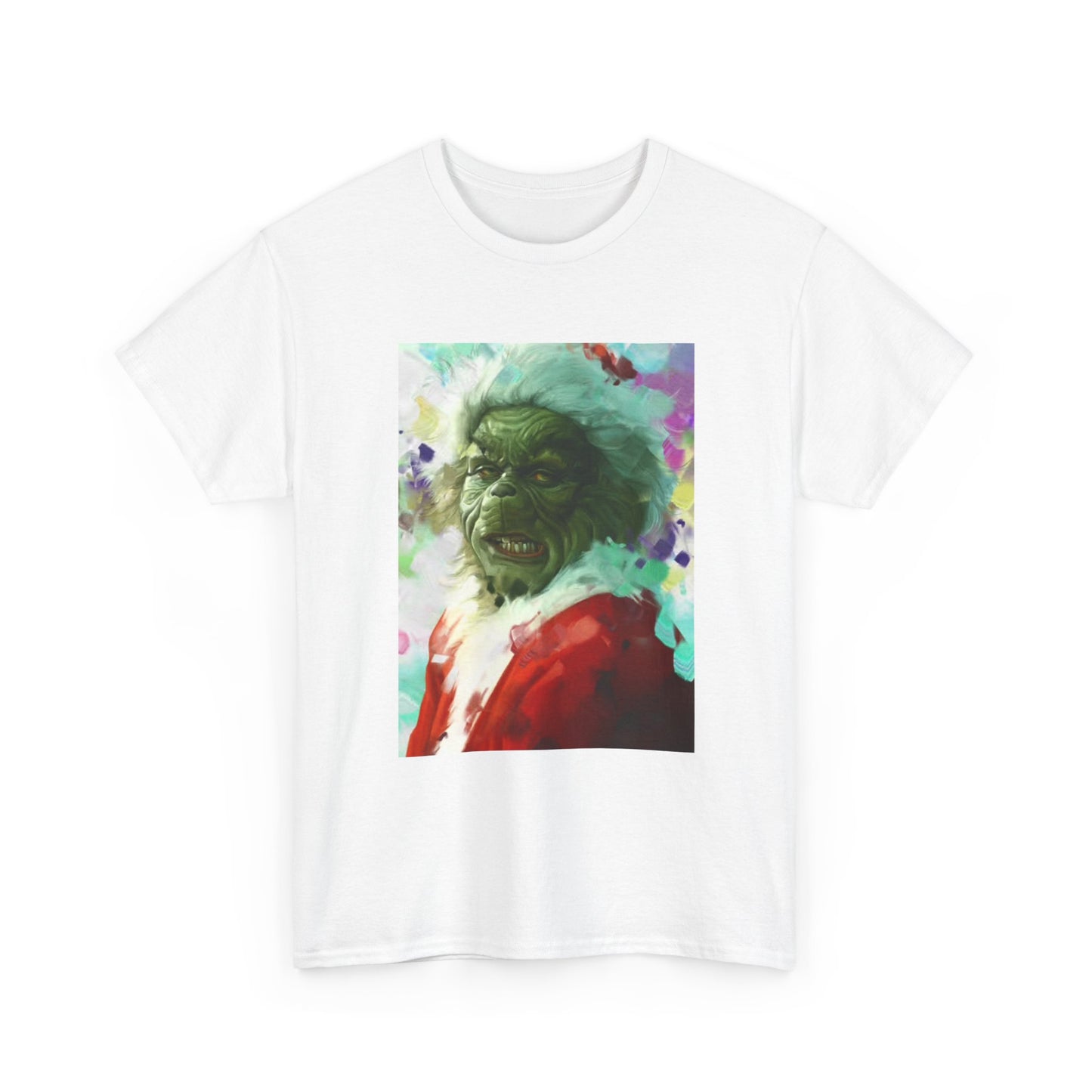 The Grinch Christmas Tshirt Holiday Santa Unisex Heavy Cotton Tee