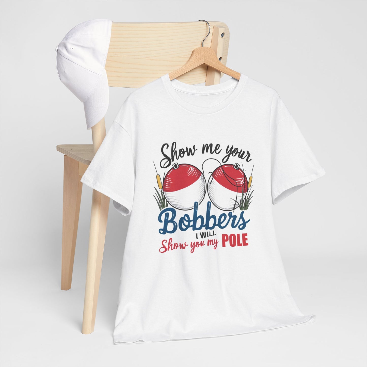 Funny Fishing Sex Jokes Graphic T Shirt Men's Heavy Cotton Tee