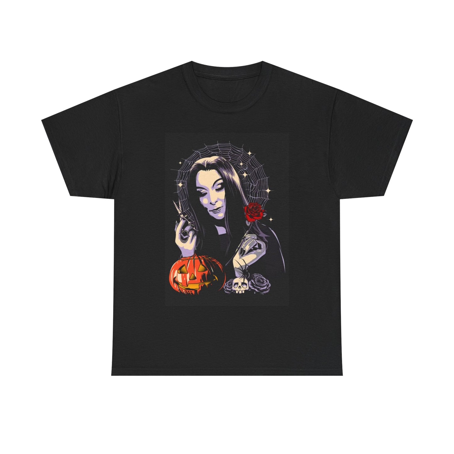 The Adams Family Halloween Tshirt Horror Pumpkin Graphic Retro Unisex Heavy Tee