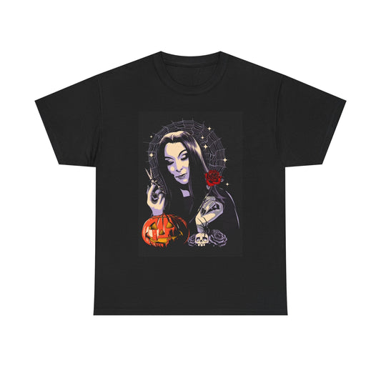 The Adams Family Halloween Tshirt Horror Pumpkin Graphic Retro Unisex Heavy Tee