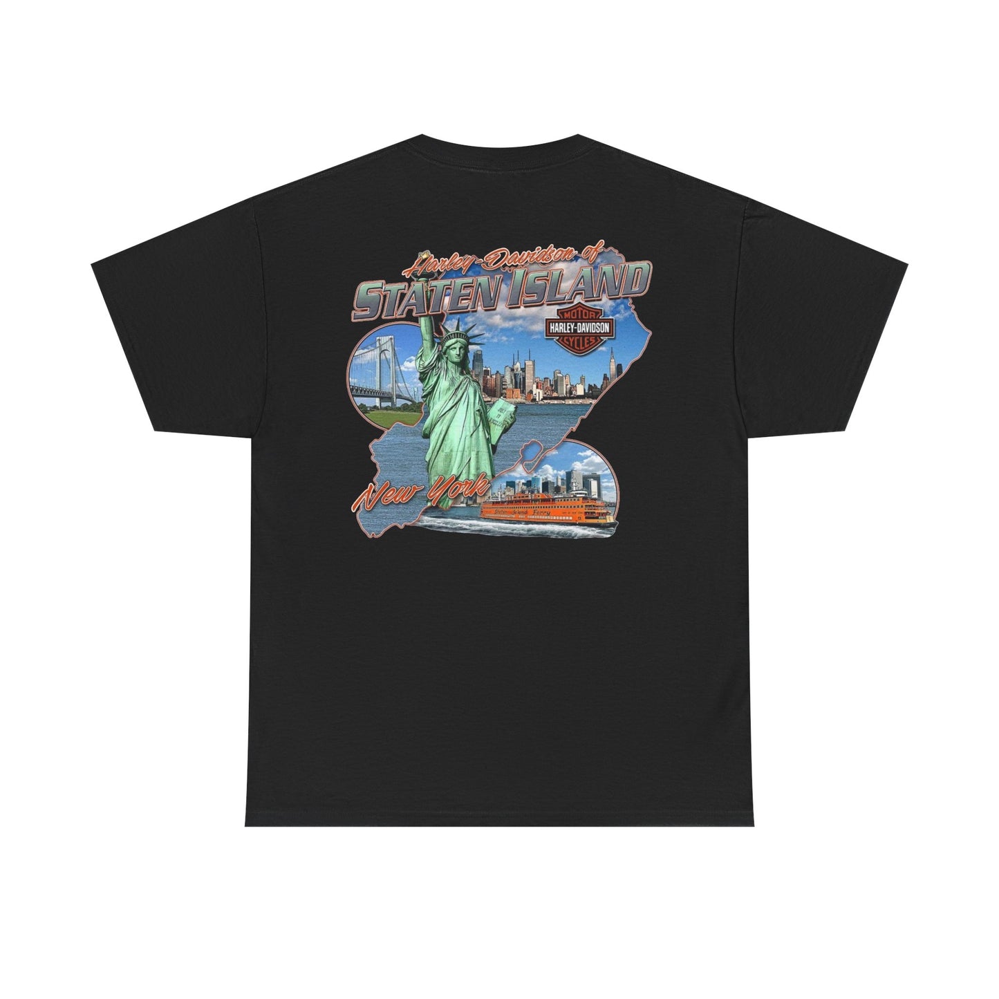 Harley Davidson New York Graphic T Shirt Vintage Unisex Heavy Cotton Tee