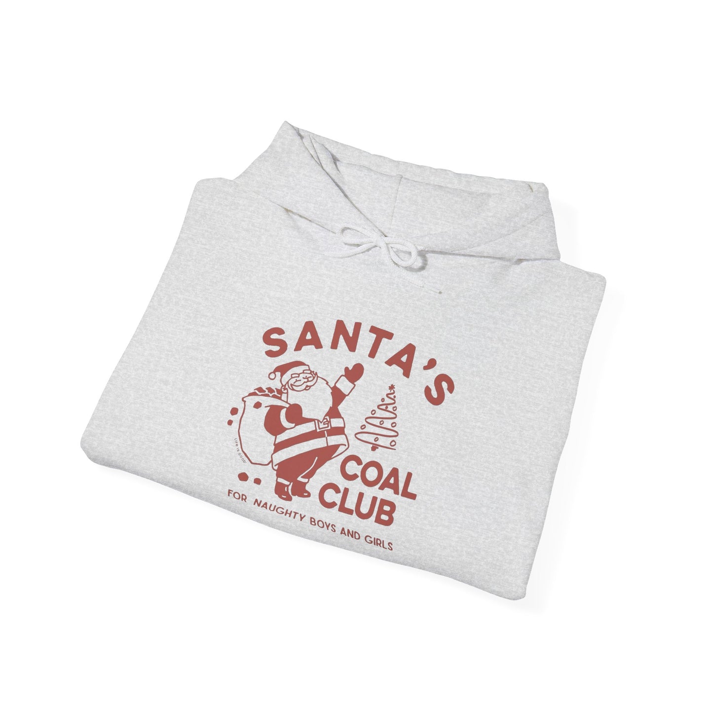 Santa's Coal Club Funny Graphic Hoodie Unisex Heavy Blend™ Hooded Sweatshirt