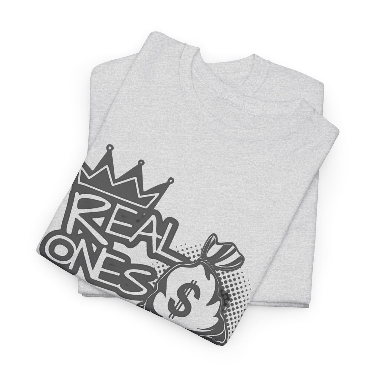 Real Ones Move In Silence Graphic T Shirt Men's Heavy Cotton Tee