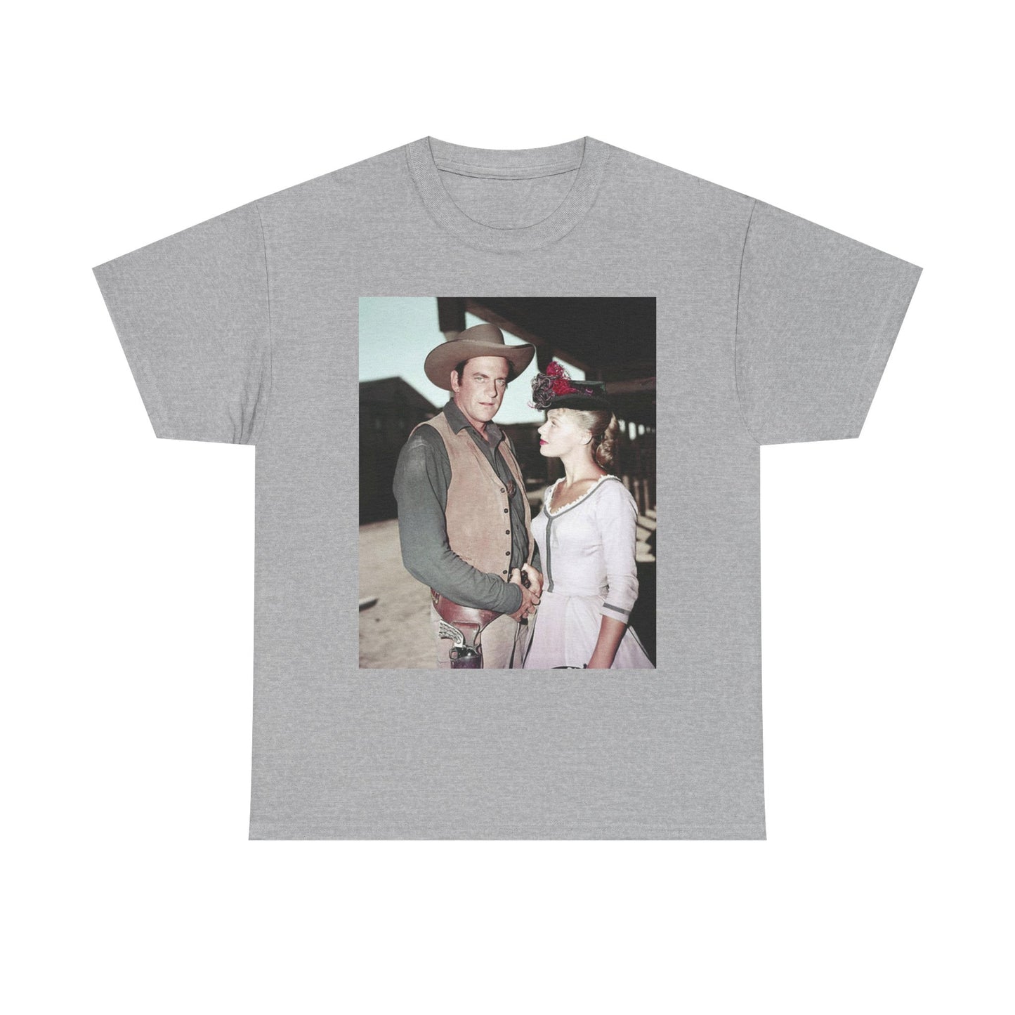 Gunsmoke Graphic T Shirt Vintage Poster Cowboy Series Unisex Heavy Cotton Tee