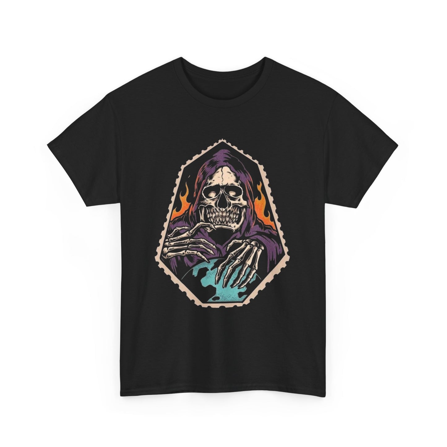 Grim Reaper World Hold Graphic T Shirt Unisex Gift New AMERICAN VINTAGE