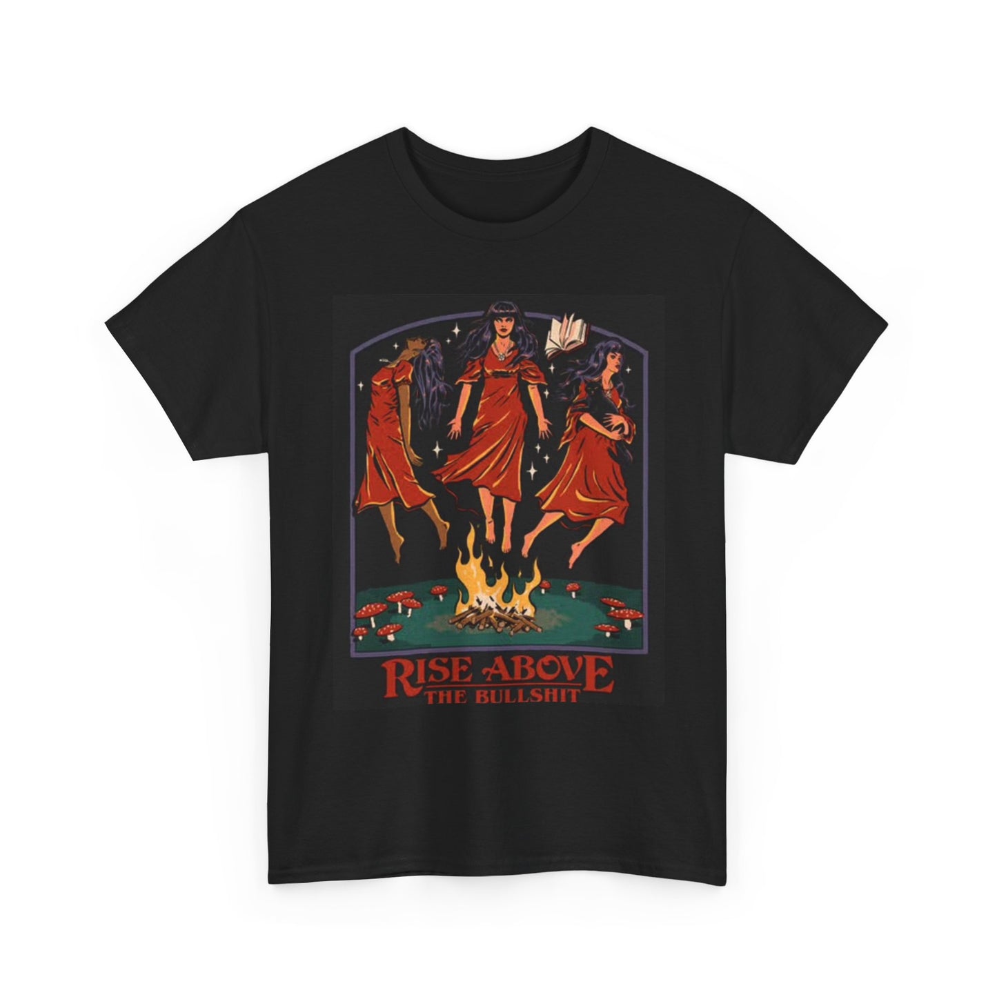 Rise Above Funny Satan Graphic T Shirt Comedy Unisex Heavy Cotton Tee
