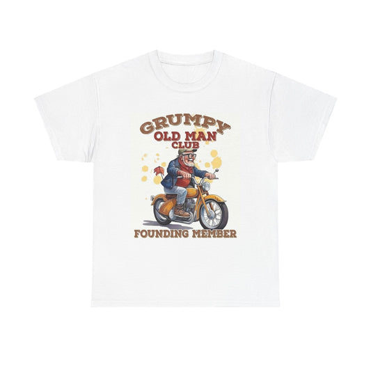 Grumpy Old Man Graphic T Shirt Funny Unisex Heavy Cotton Tee