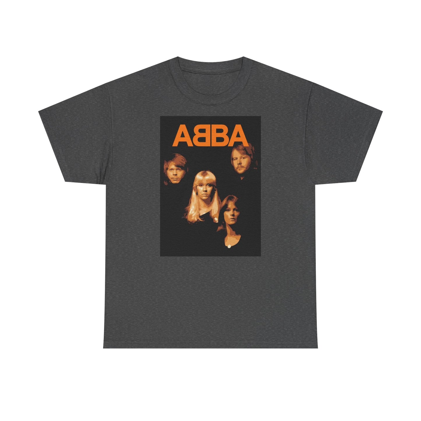 Abba T-shirt vintage retro neon lights classic music Unisex Heavy Cotton Tee