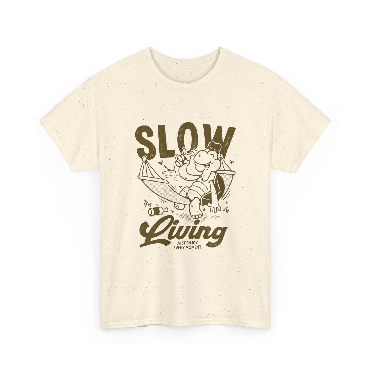 Slow Living Graphic T-Shirt Comfy Cotton Tee Brand NEW