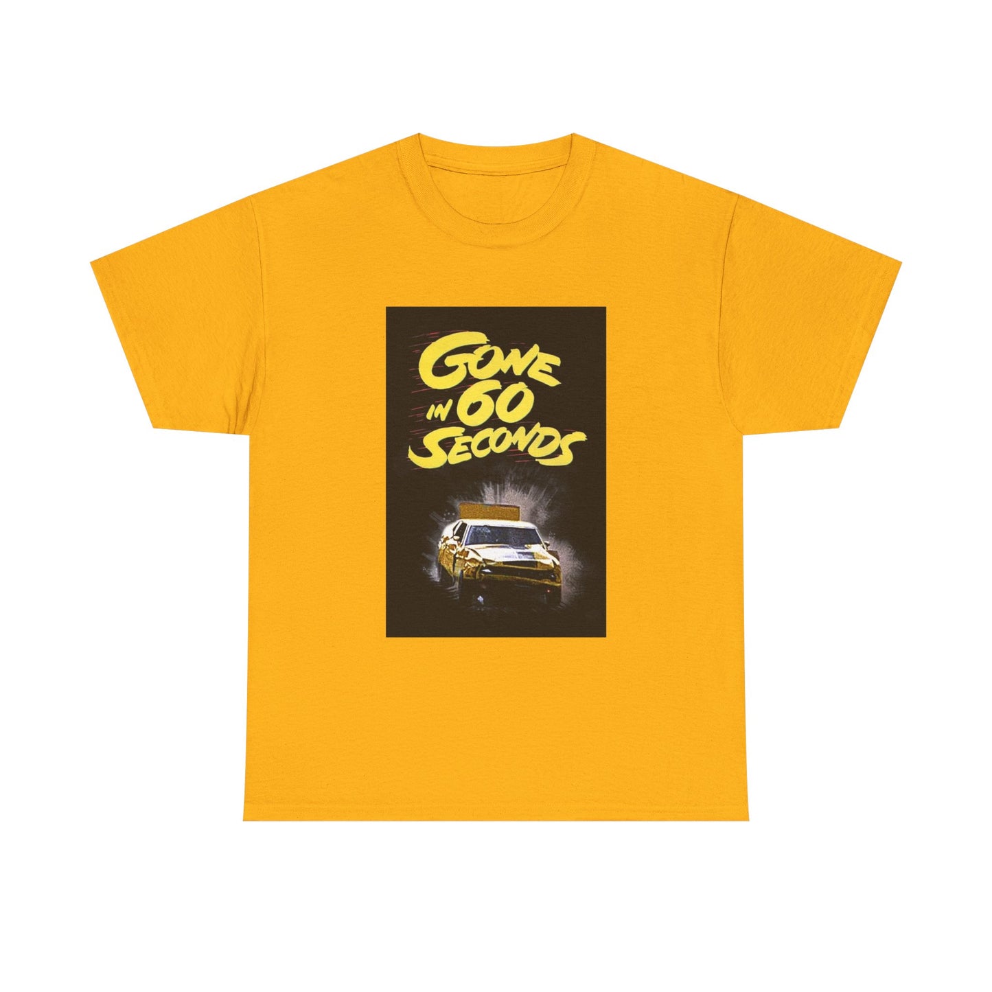 Gone in 60 Seconds Tshirt Vintage Ford Mustang Retro Poster Unisex Heavy Cotton